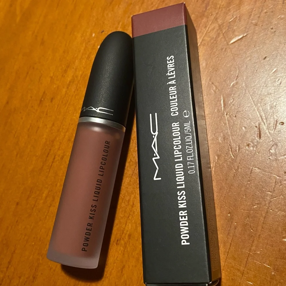 MAC Powder Kiss Liquid Lipcolour Over the Taupe